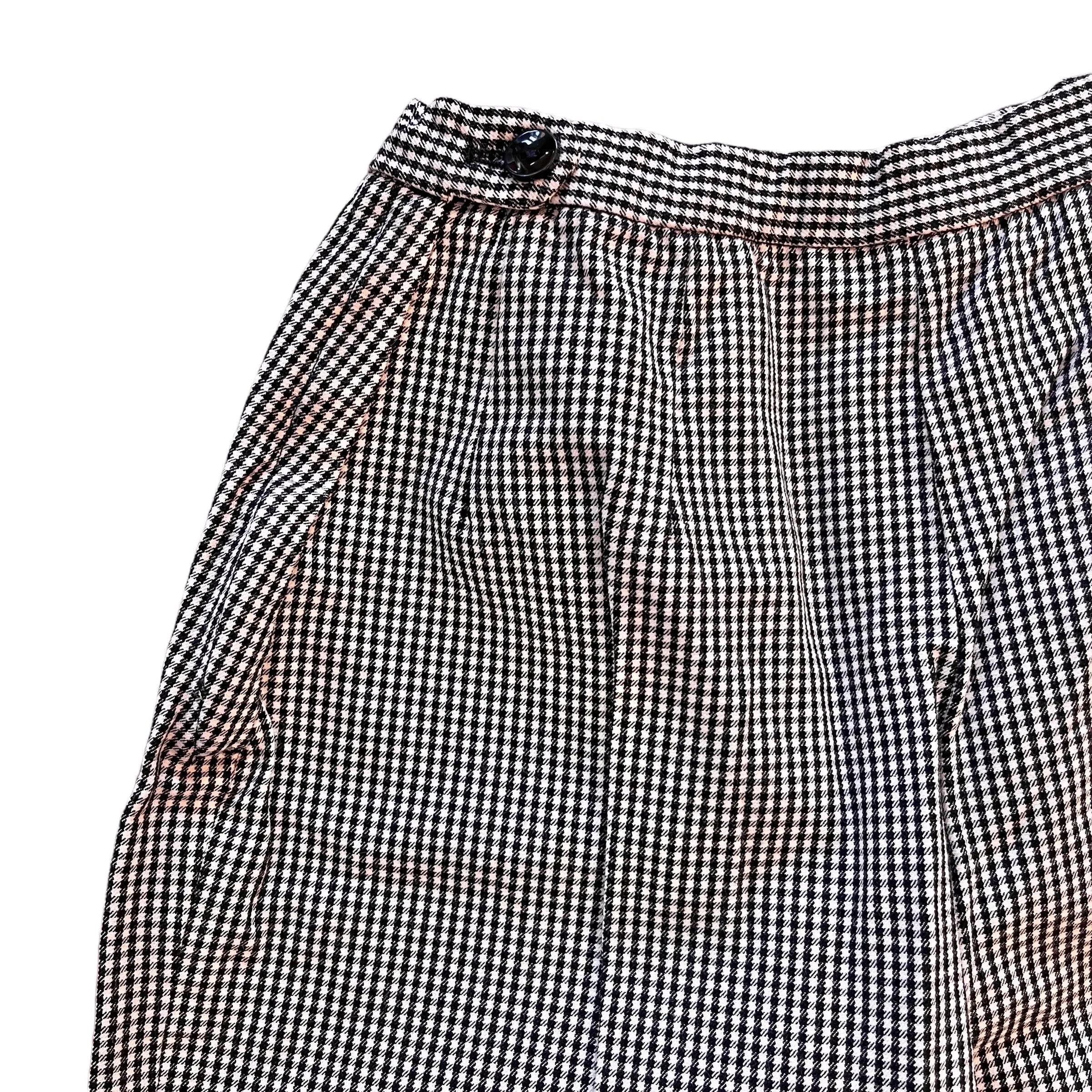 1960s Gingham High Waist Stirrup Trousers 8-10Y