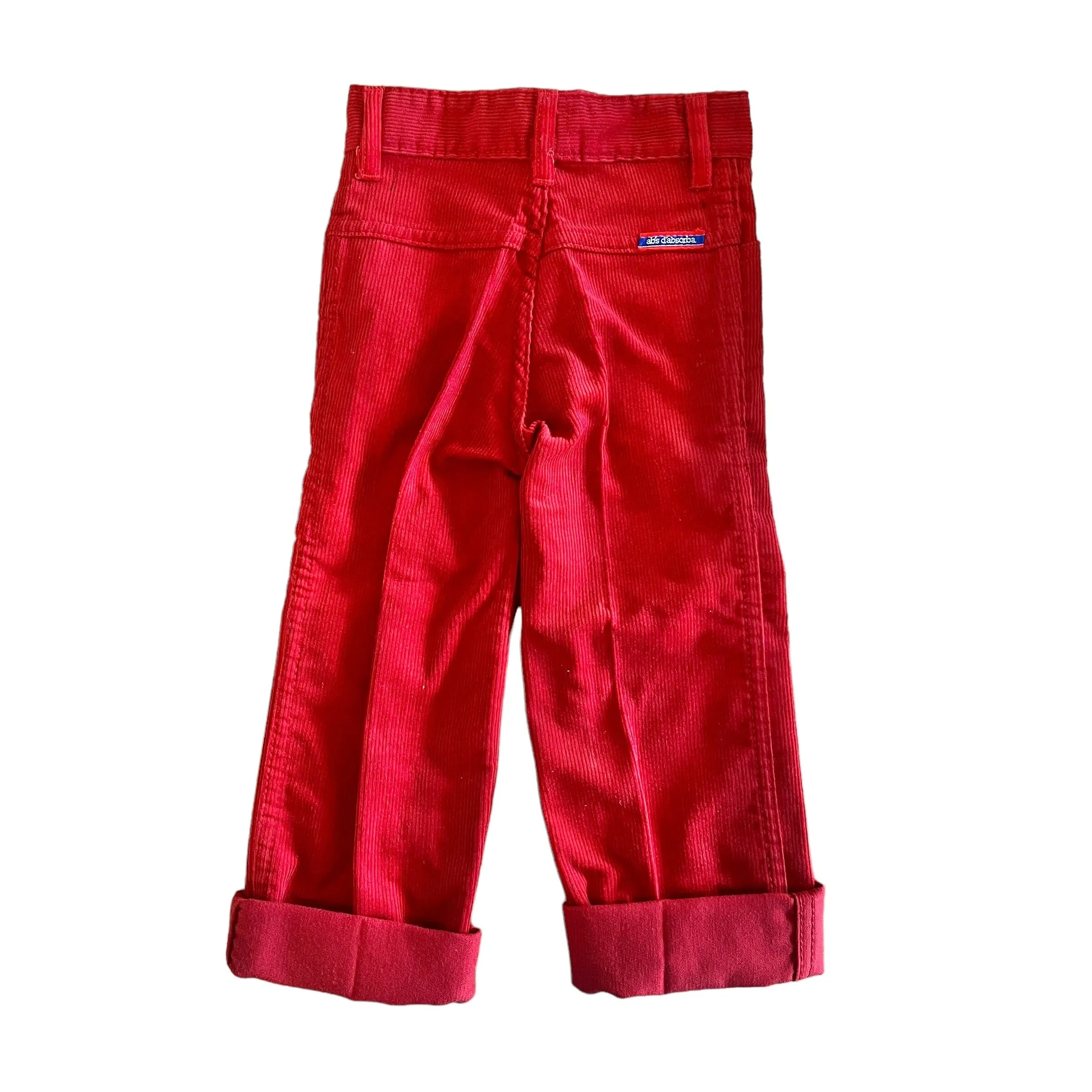 1970s Red Corduroy Trousers /  18-24M