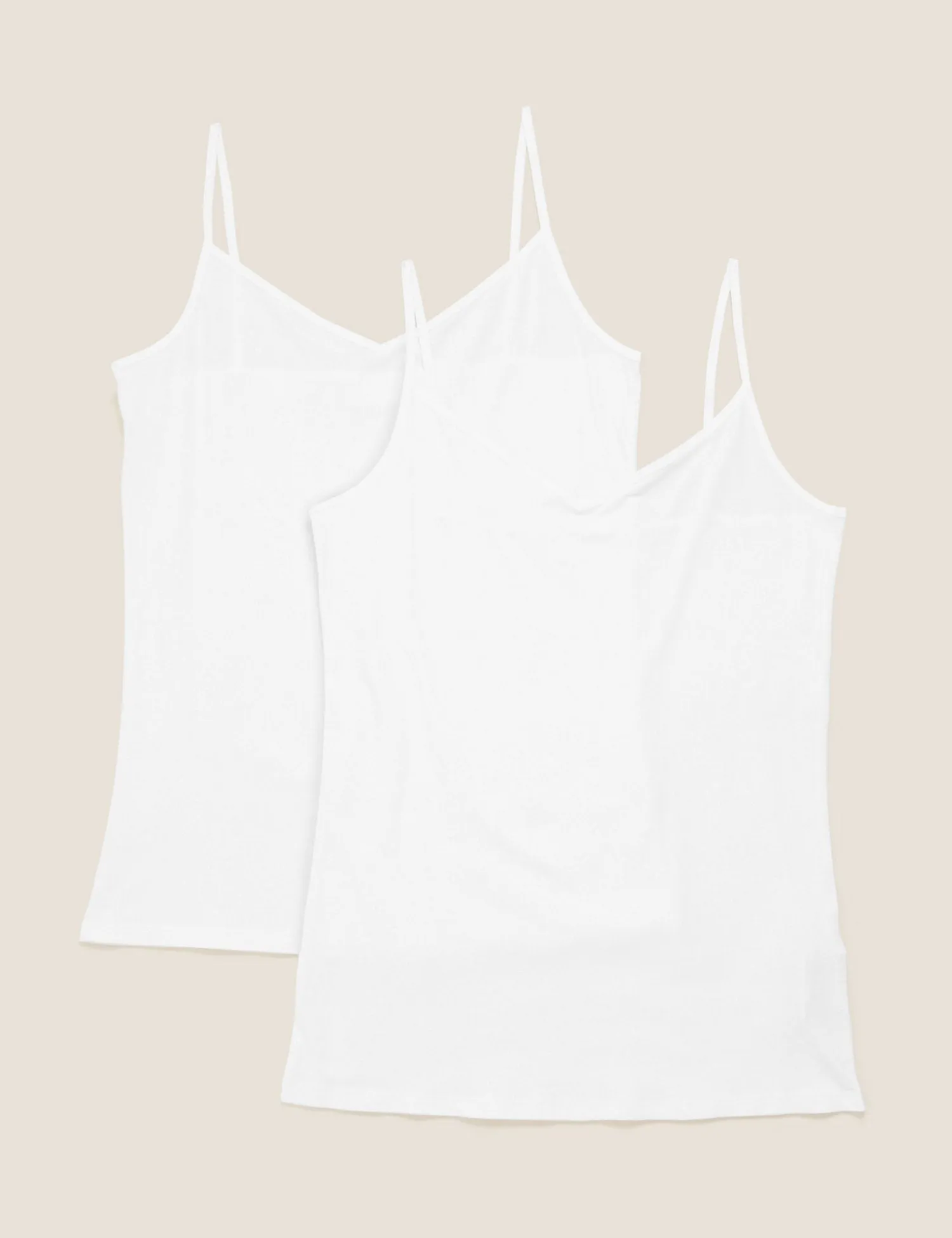 2pk Cotton Strappy Vests