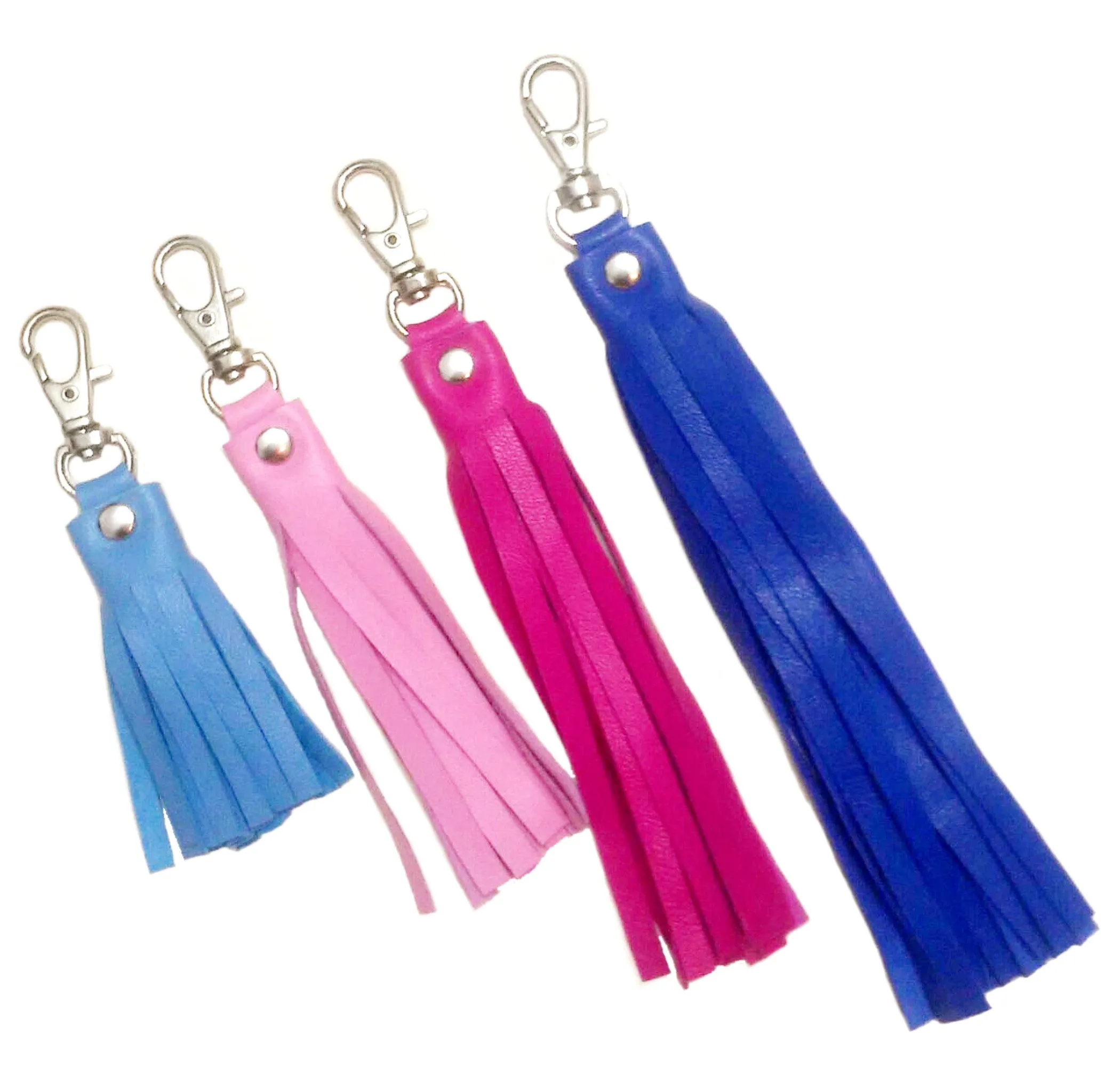 4 Sizes Leather Tassel Key Chain | Leather Bag Tassel