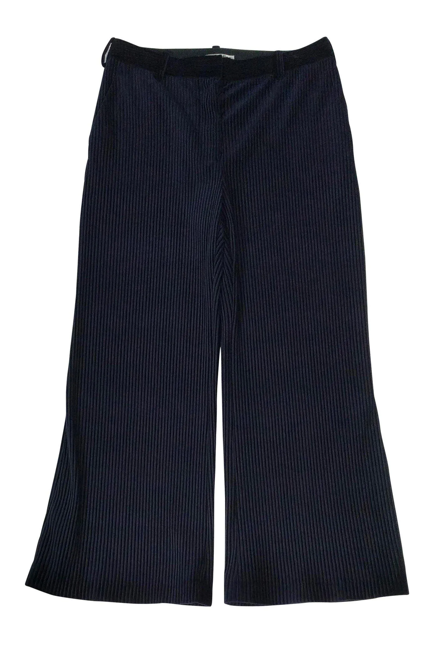 Acne Studios - Navy Velvet Pleated Trousers Sz 12