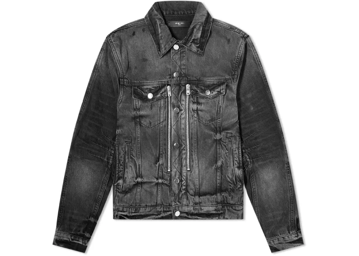 AMIRI MX2 Trucker Jacket Antique Black