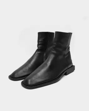 Balenciaga Rim Back Logo Leather Boots 2018