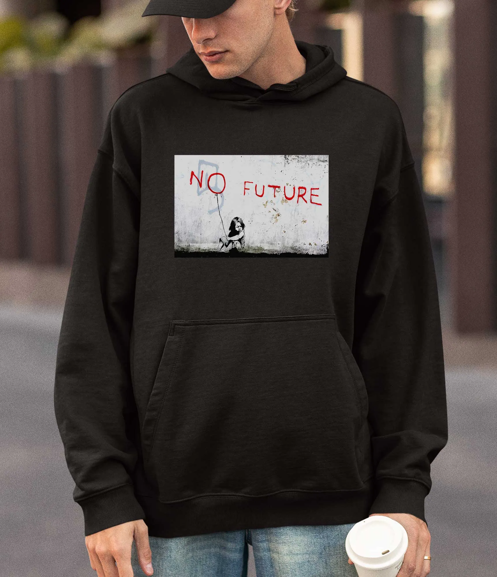 Banksy Hoodie - No Future