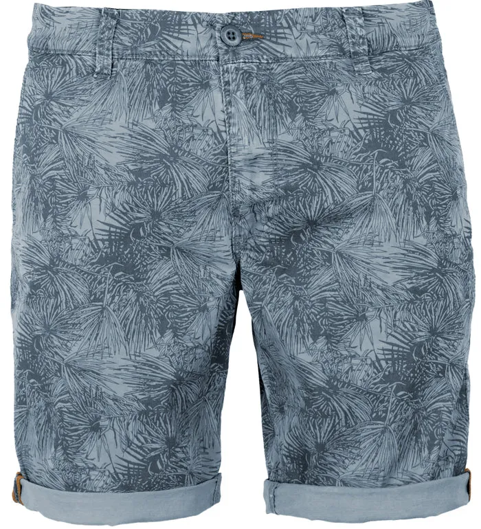 Blue Printed Bermuda Shorts by Indicode Jeans - Inrowman Collection