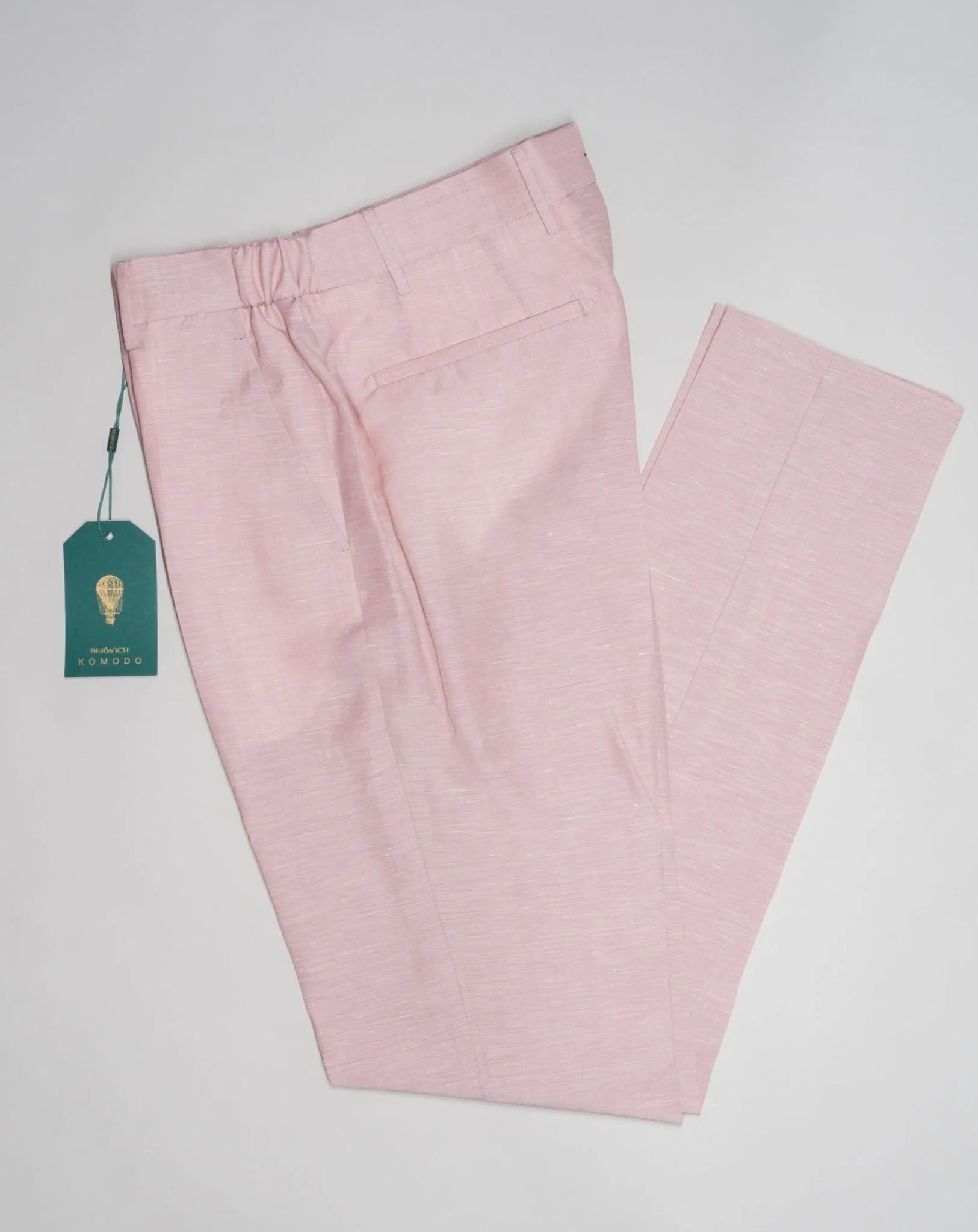 Berwich Morello Elax Wool & Linen Trousers / Rose