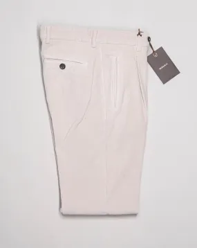 Berwich Single Pleat Corduroy Trousers / Latte