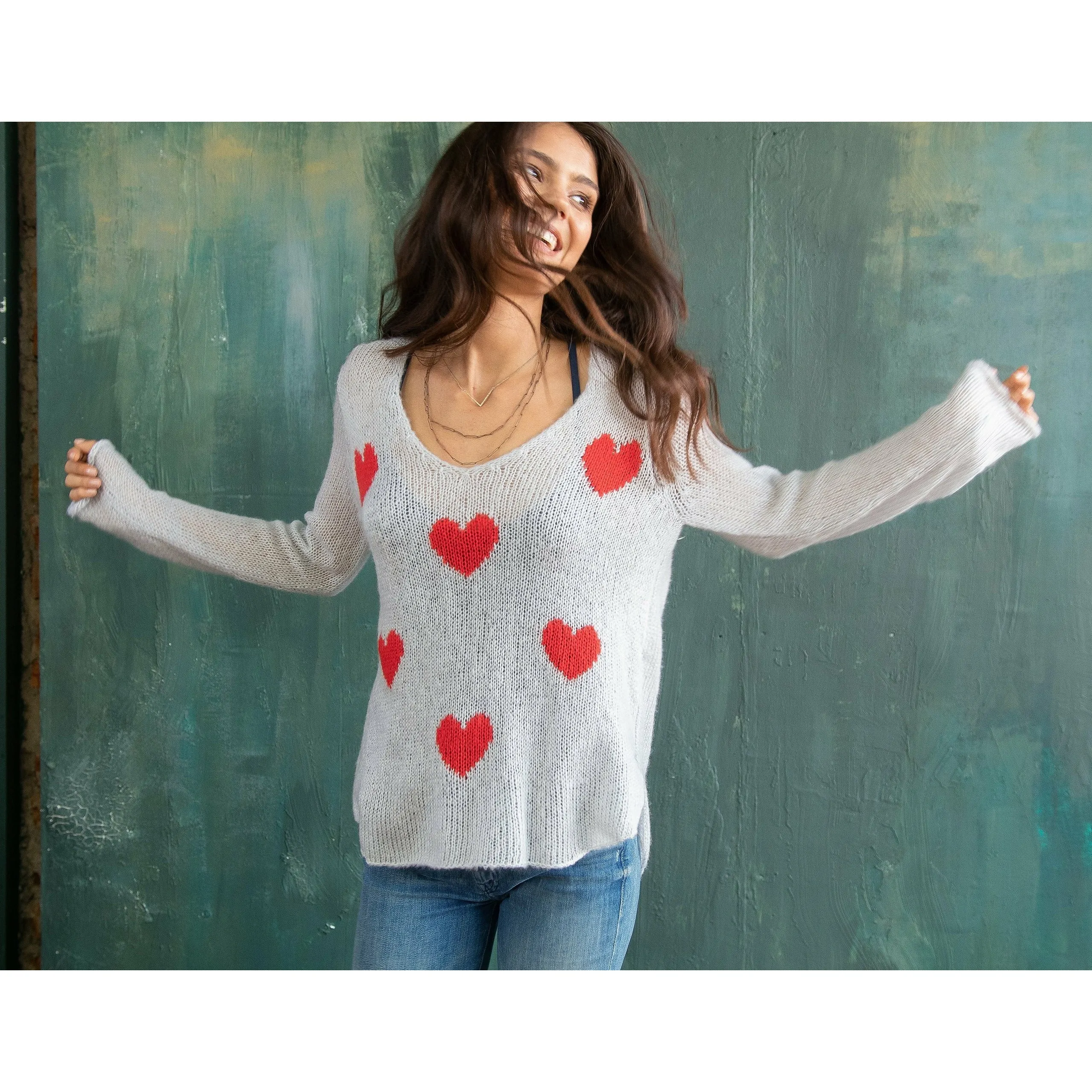 Besotted V Cotton Sweater