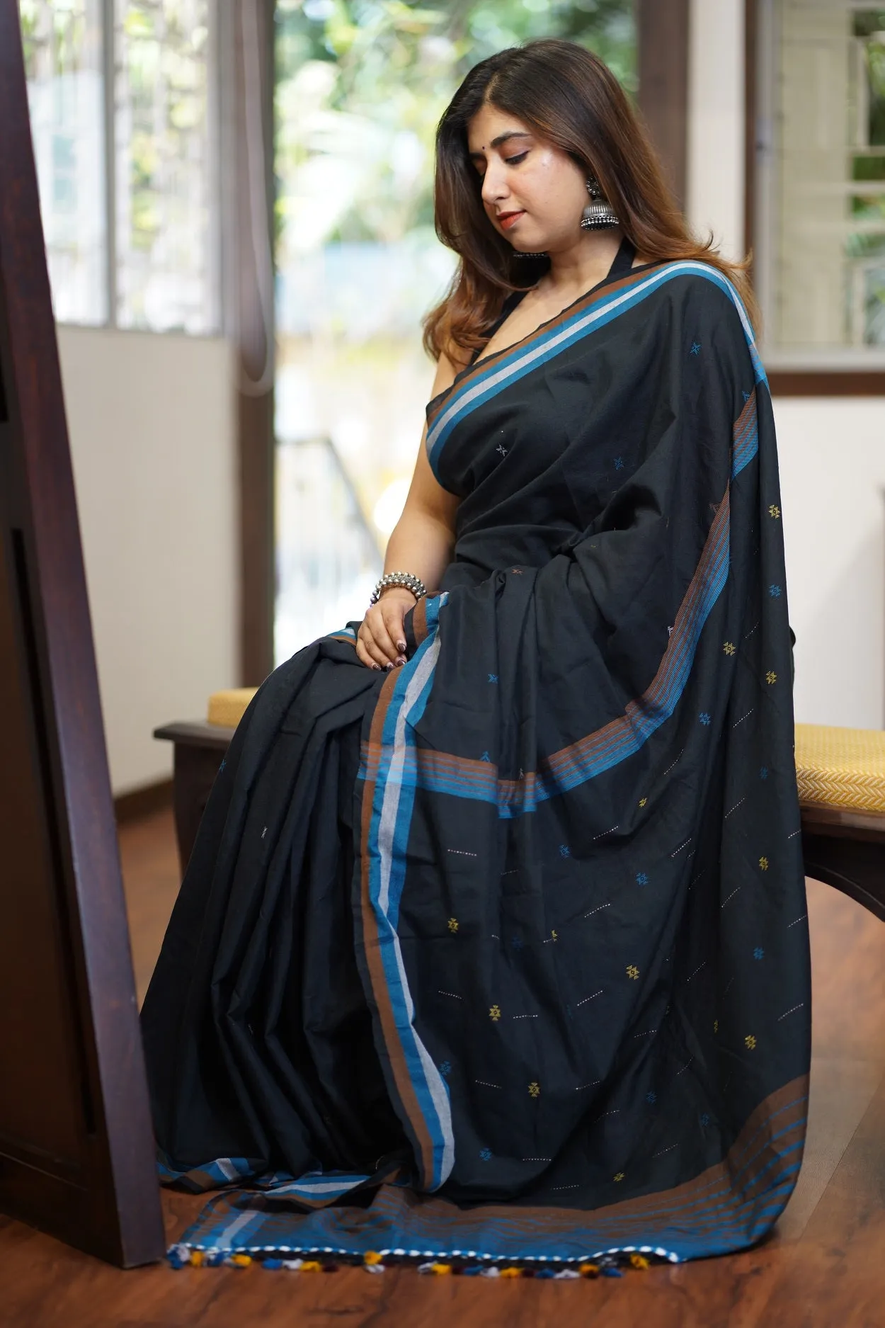 Bhujodi Handwoven Cotton Saree