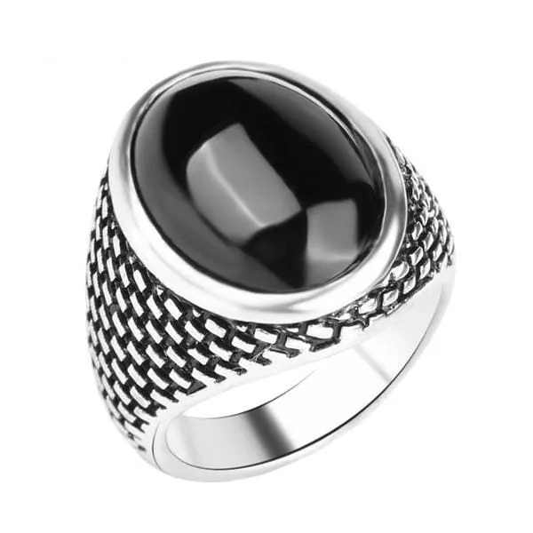 Black Sapphire MEN Ring