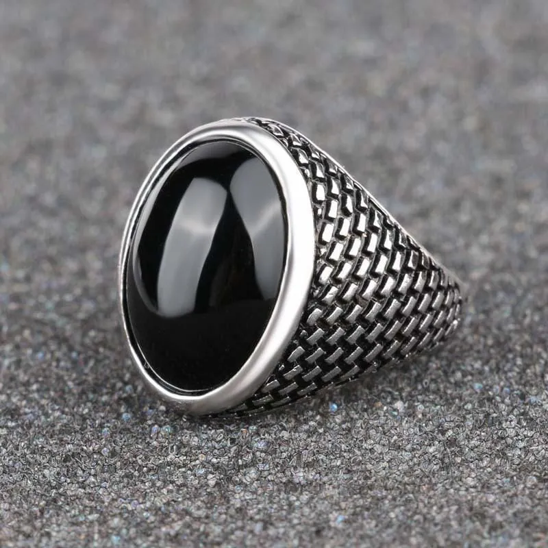 Black Sapphire MEN Ring