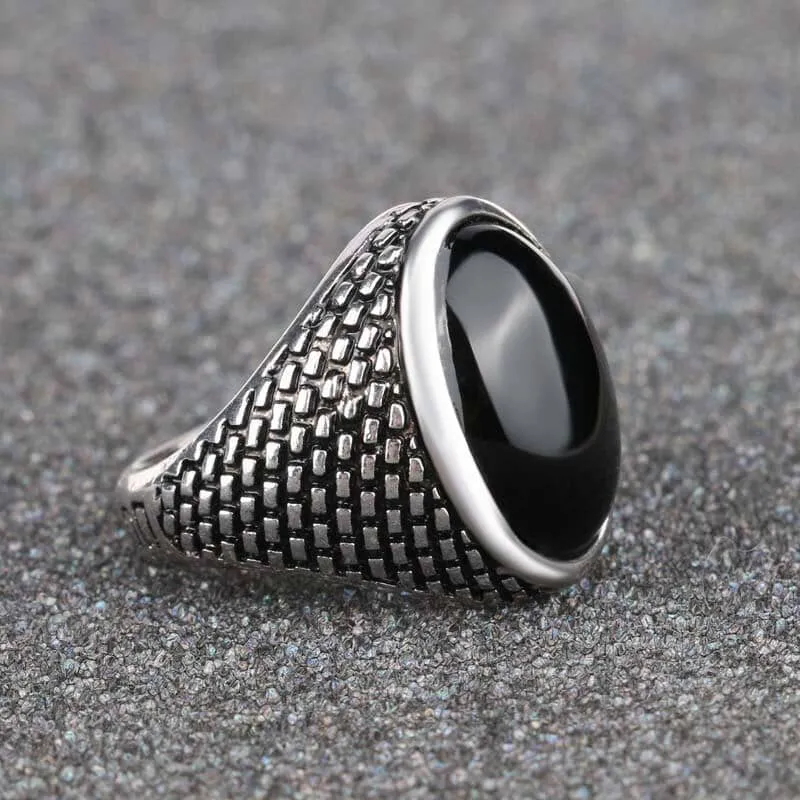 Black Sapphire MEN Ring