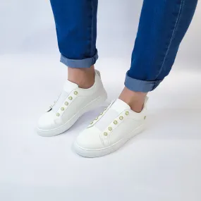 Butterfly Perle white slip on sneaker