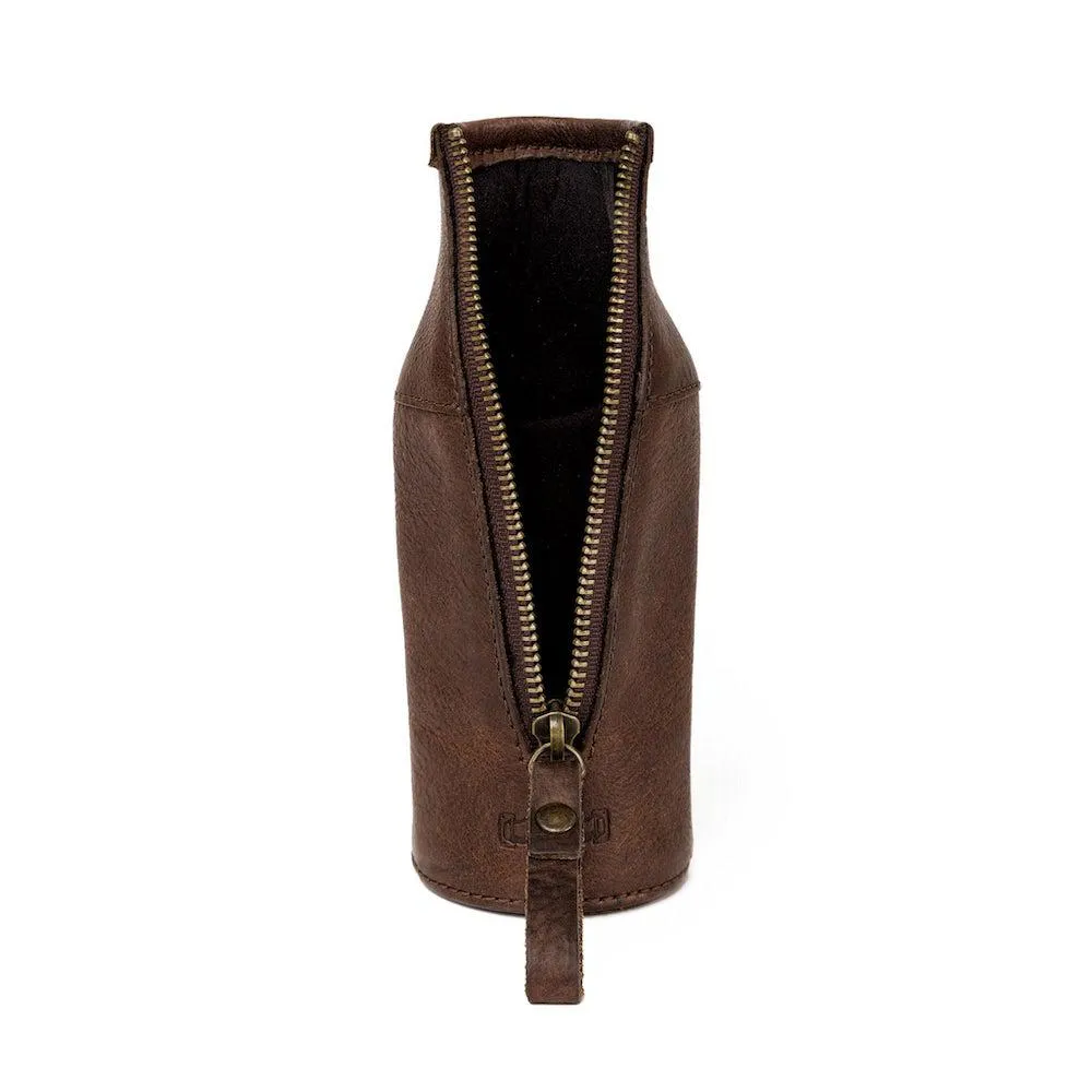 Campaign Leather Bottle Koozie