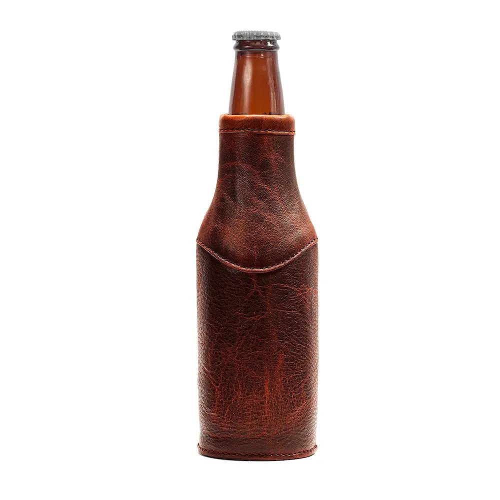 Campaign Leather Bottle Koozie