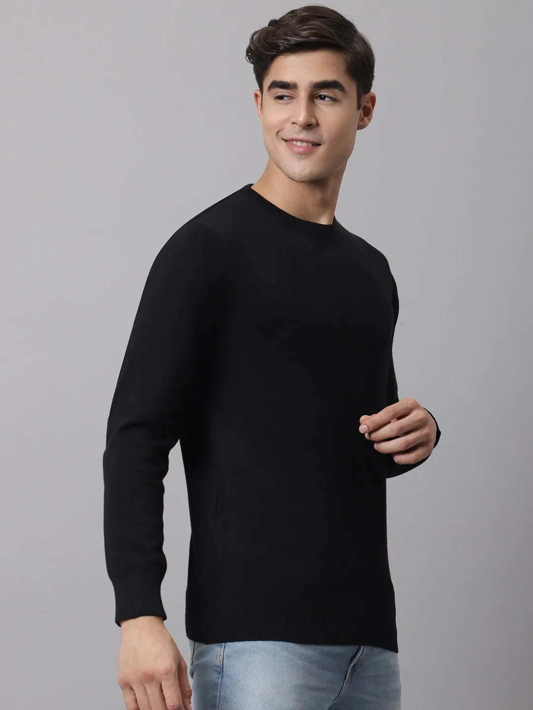 Cantabil  Men Black Sweater