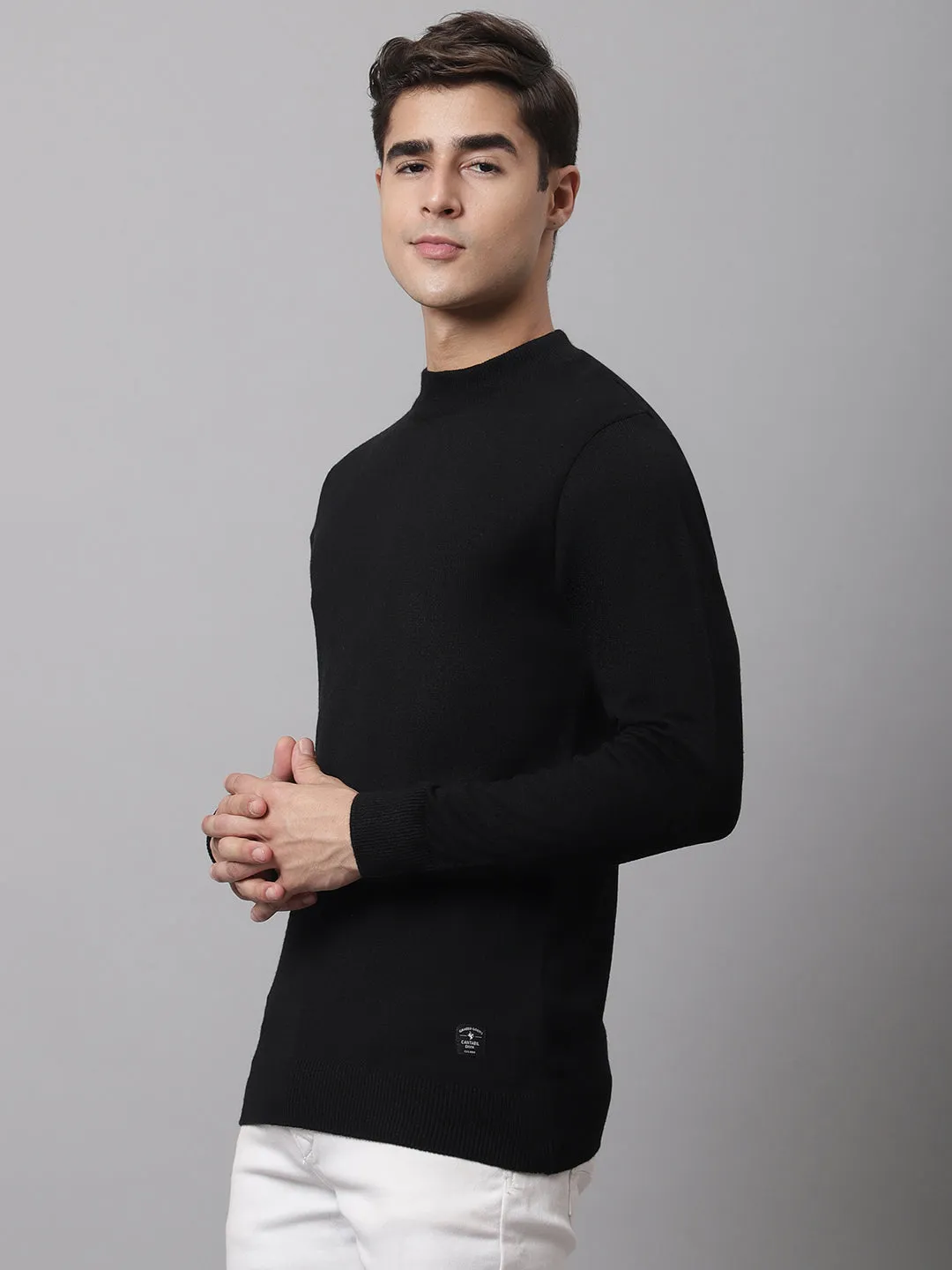 Cantabil  Men Black Sweater