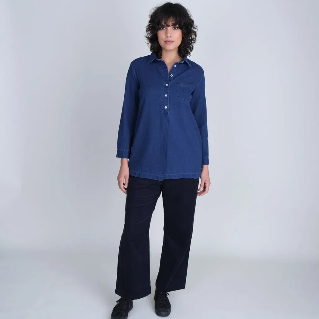 Carine Cotton Corduroy Day Trousers | Navy