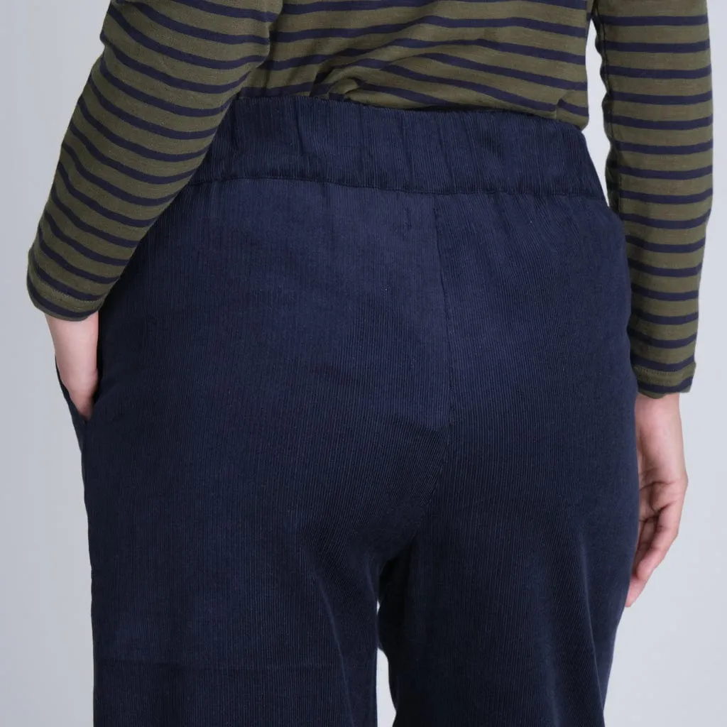 Carine Cotton Corduroy Day Trousers | Navy