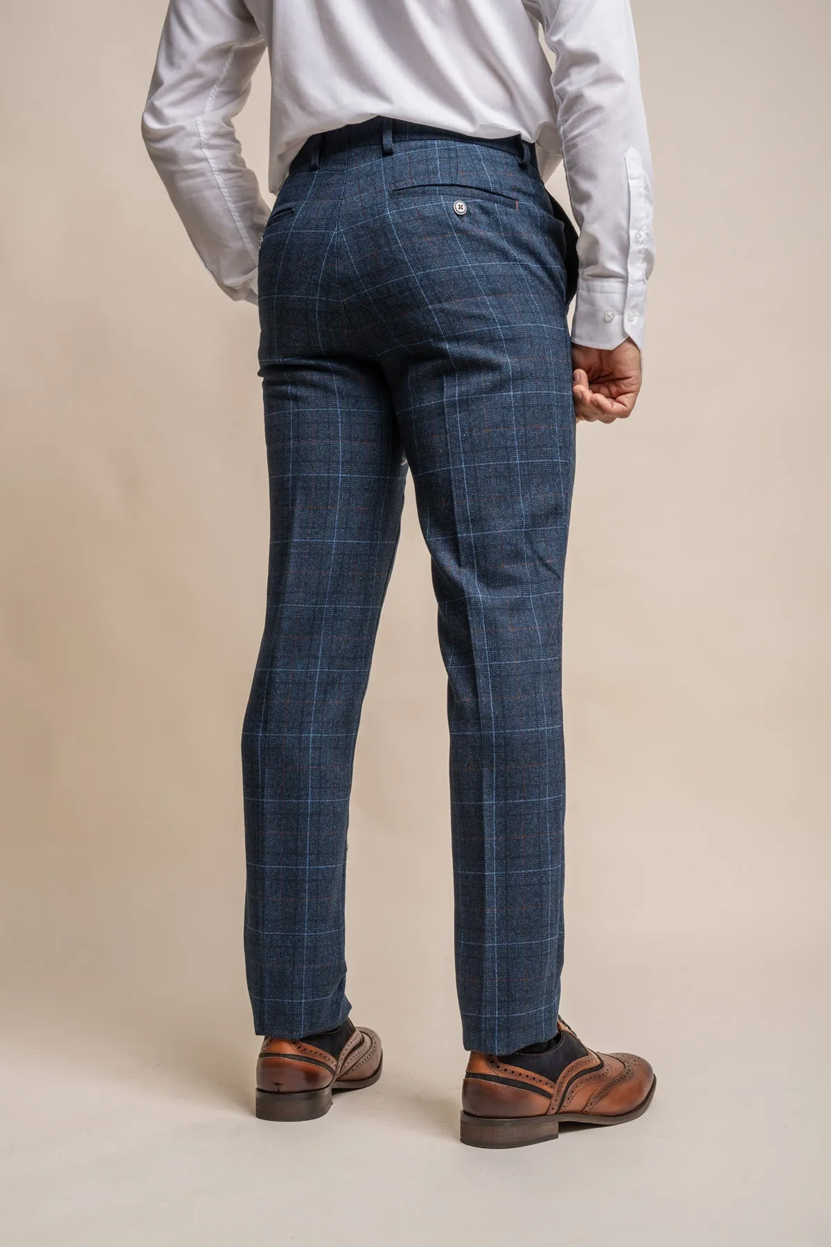 Cody Blue Check Trousers