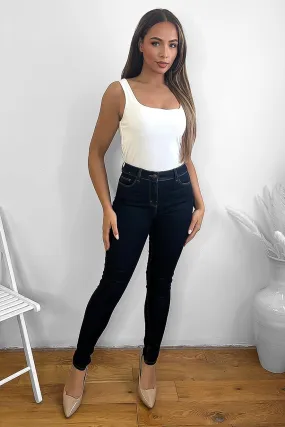 Cotton Elastane Blend Skinny Jeans