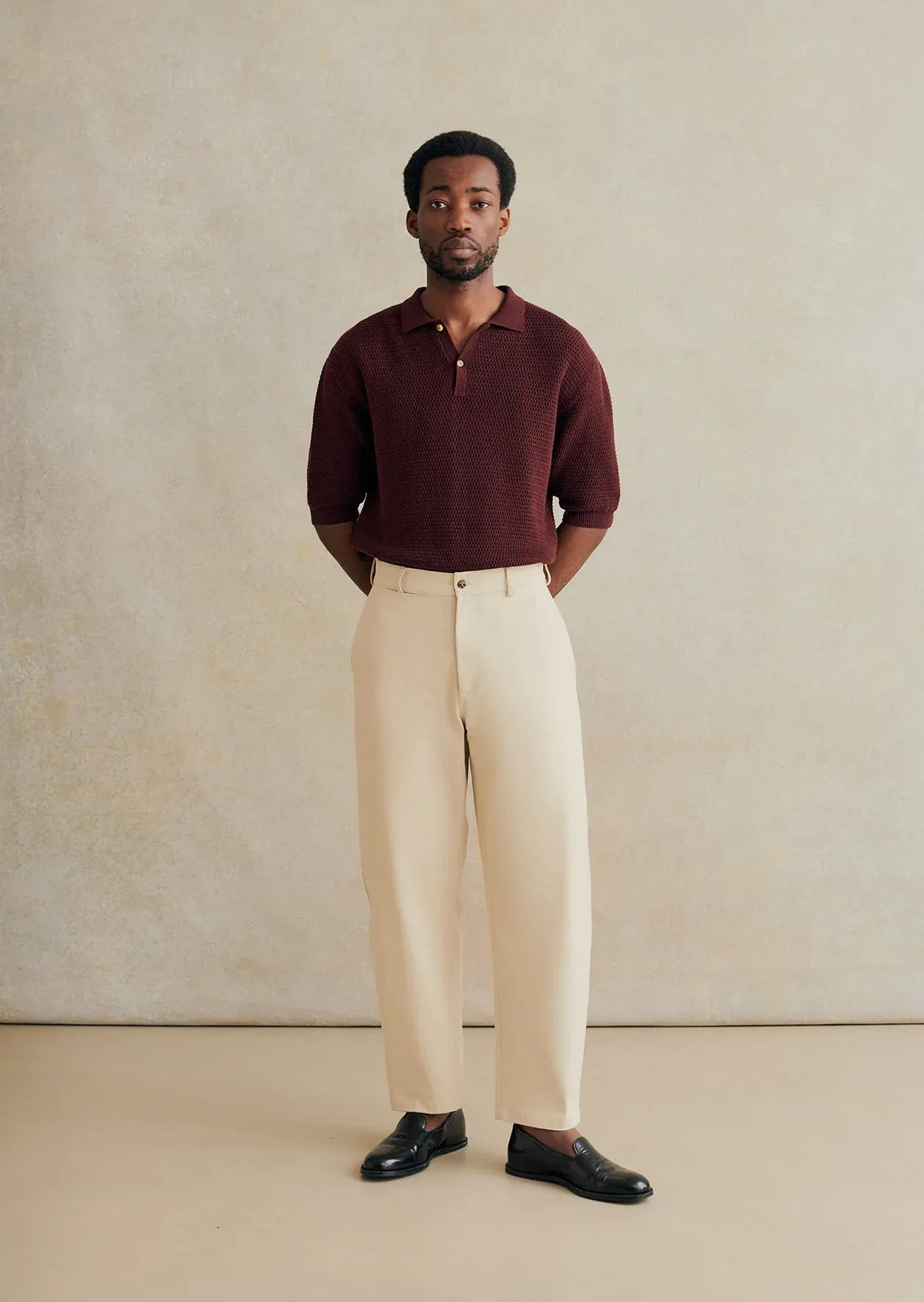 De Bonne Facture Heavy Cotton Drill Balloon Trousers / Cream