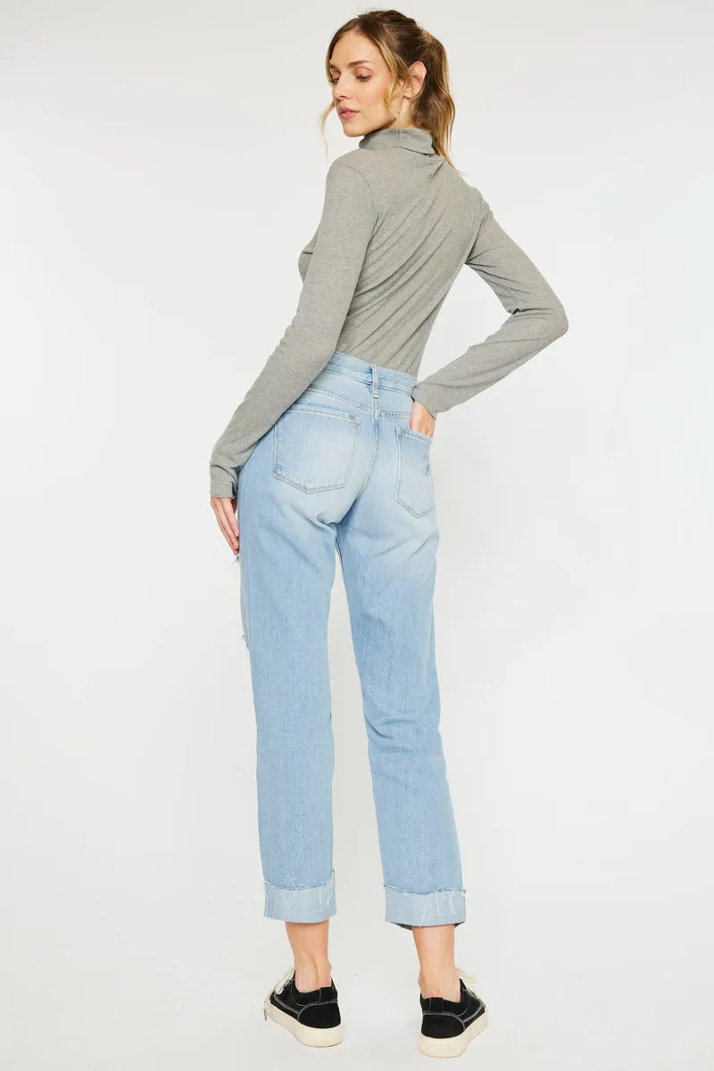 Delta Mid Rise Boyfriend Jeans