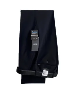 Classic Black Regular-Fit Trousers by DOUGLAS: Biarritz Collection