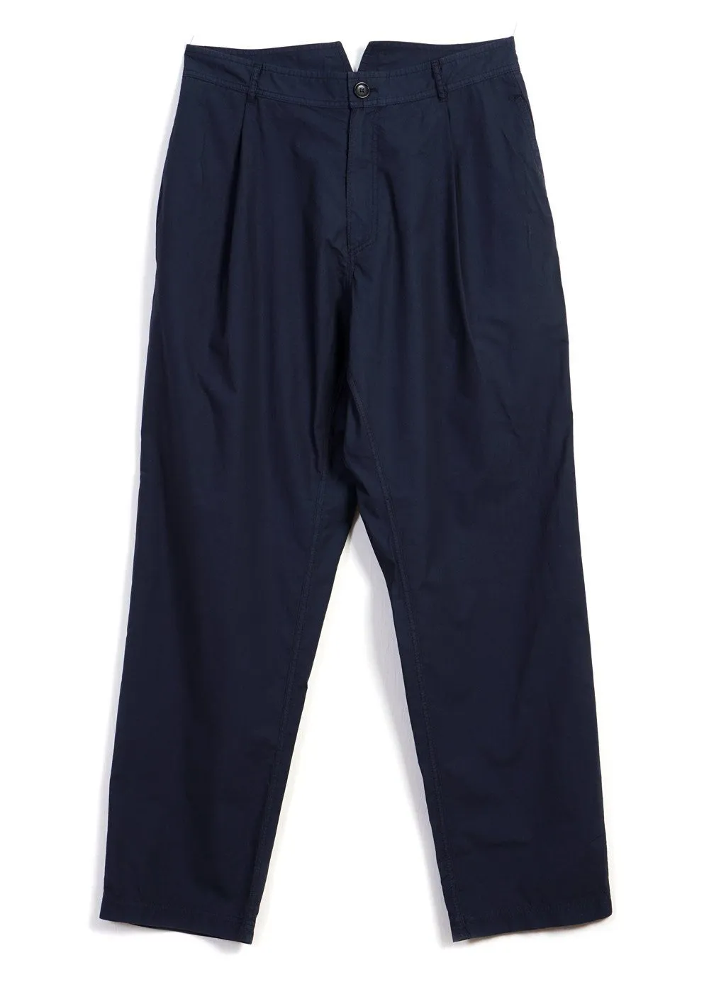 EIGIL | Light Wide Cut Summer Trousers | Navy