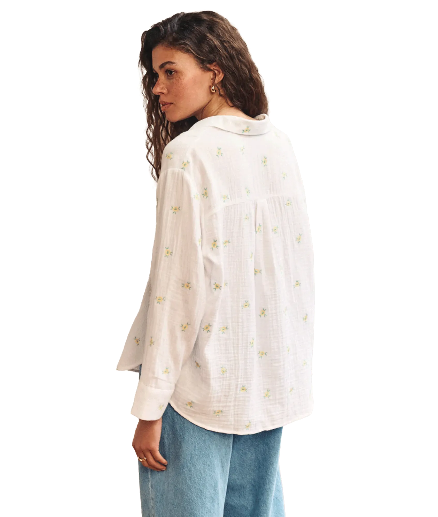 Embroidered Cotton Shirt - White