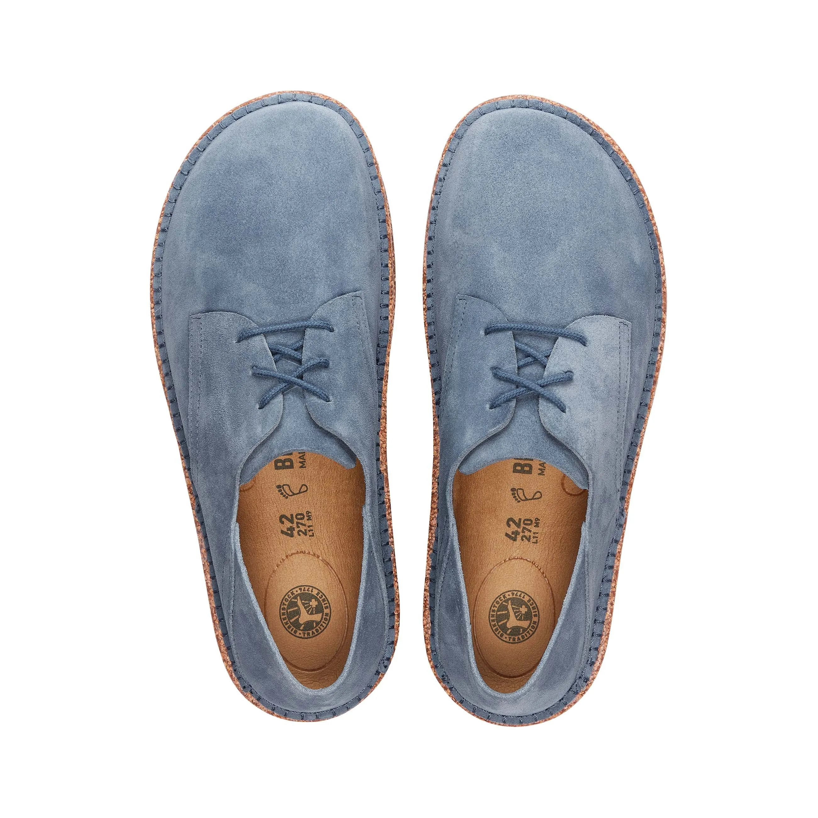 Gary Blue Suede Leather