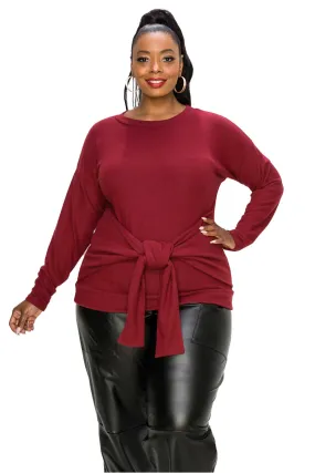 Hacci Waist Tie Sweater