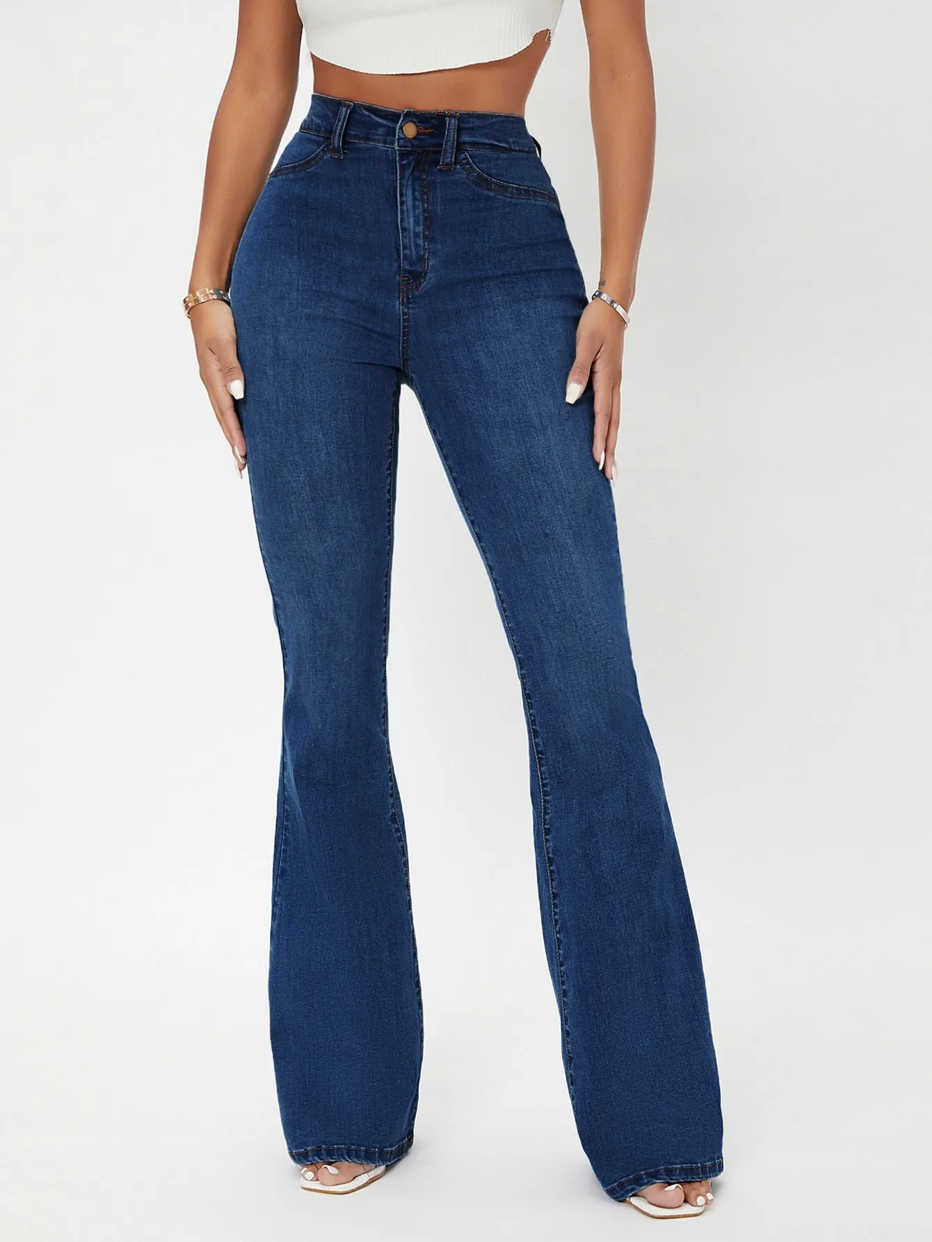 High Waist Flare Leg Jeans