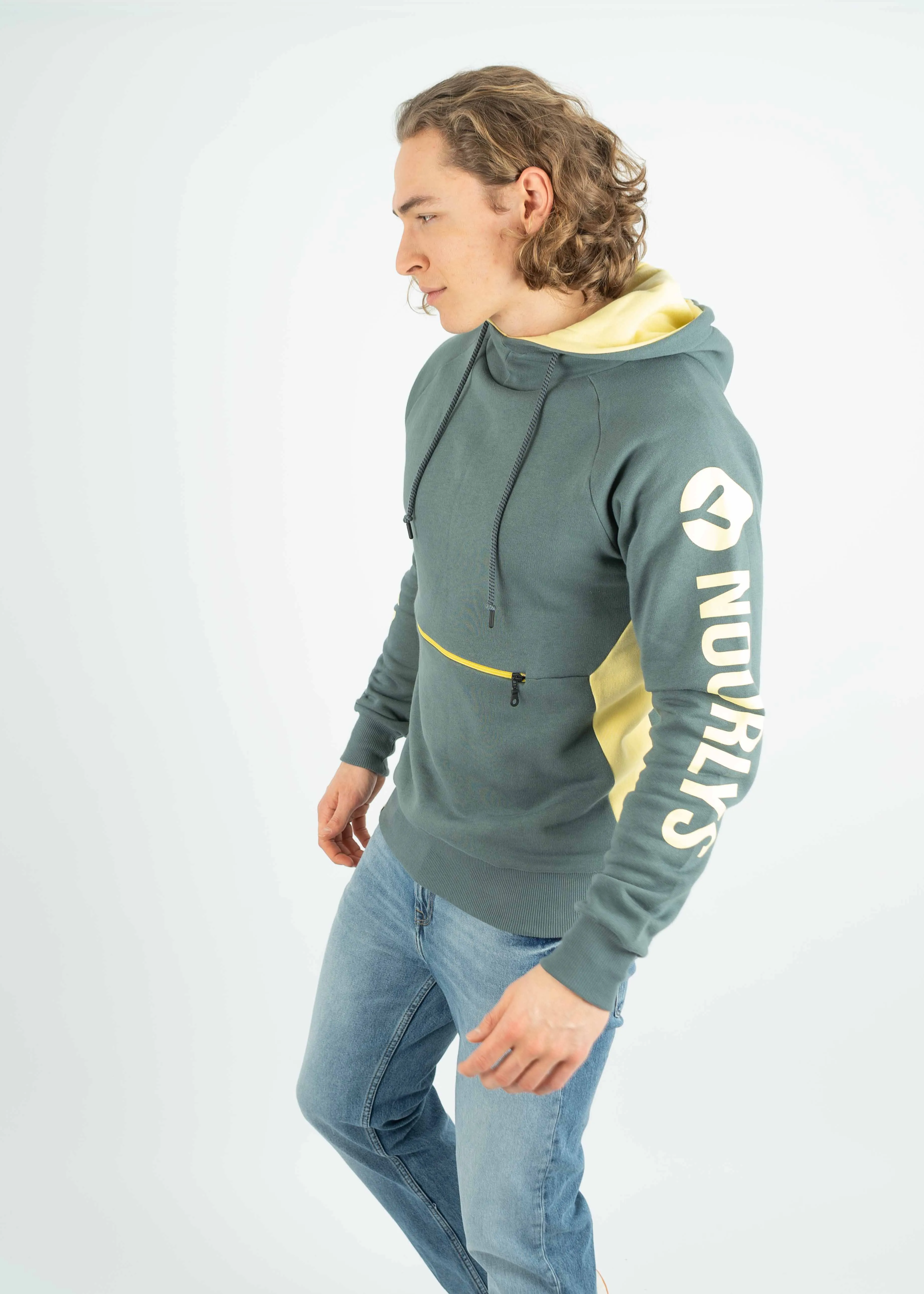 Hoodie RAFFIG StormyWeather/PaleBanana