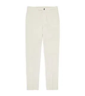 Incotex Royal Batavia Regular Cotton Trousers: Cream