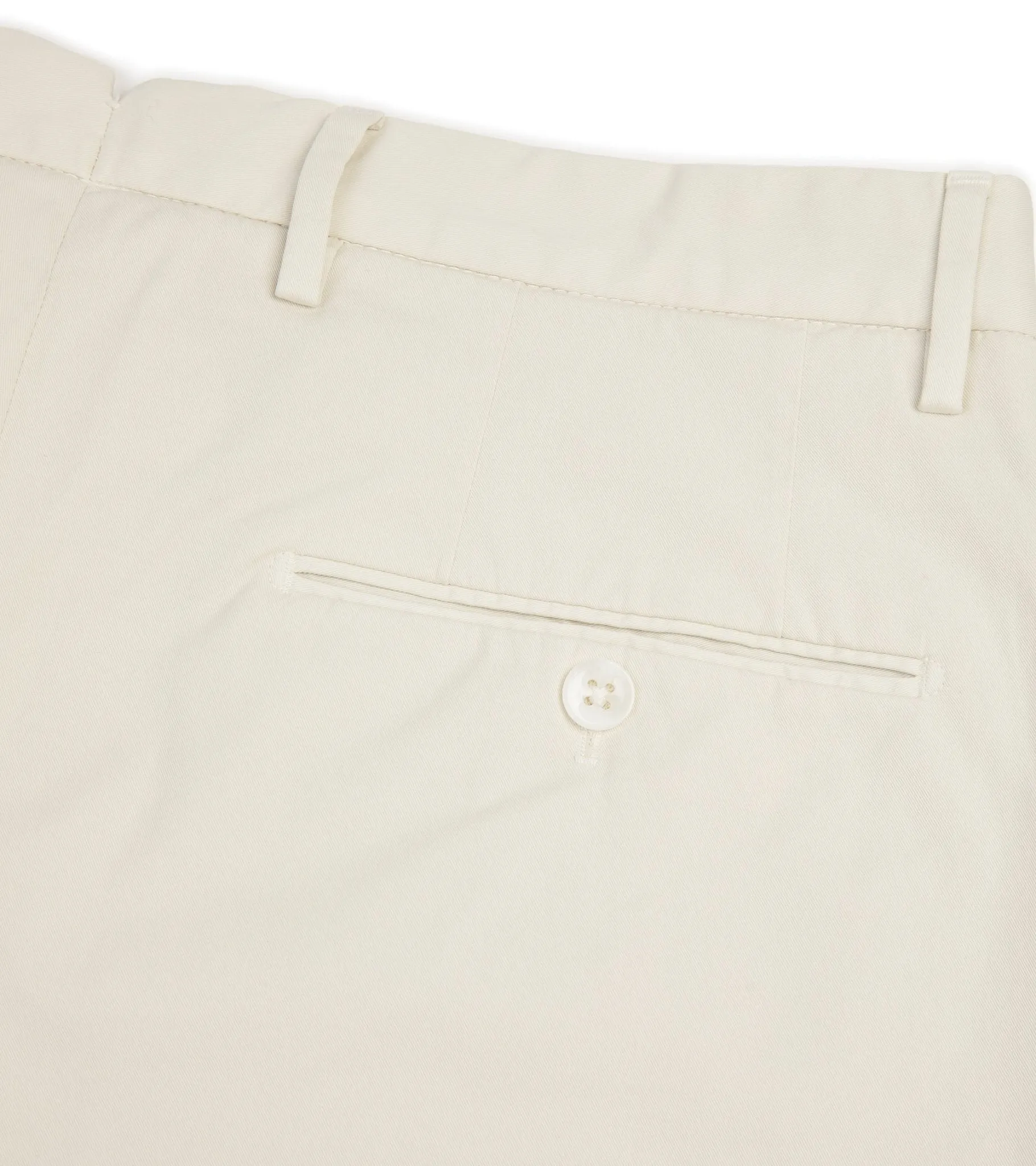 Incotex Royal Batavia Regular Cotton Trousers: Cream