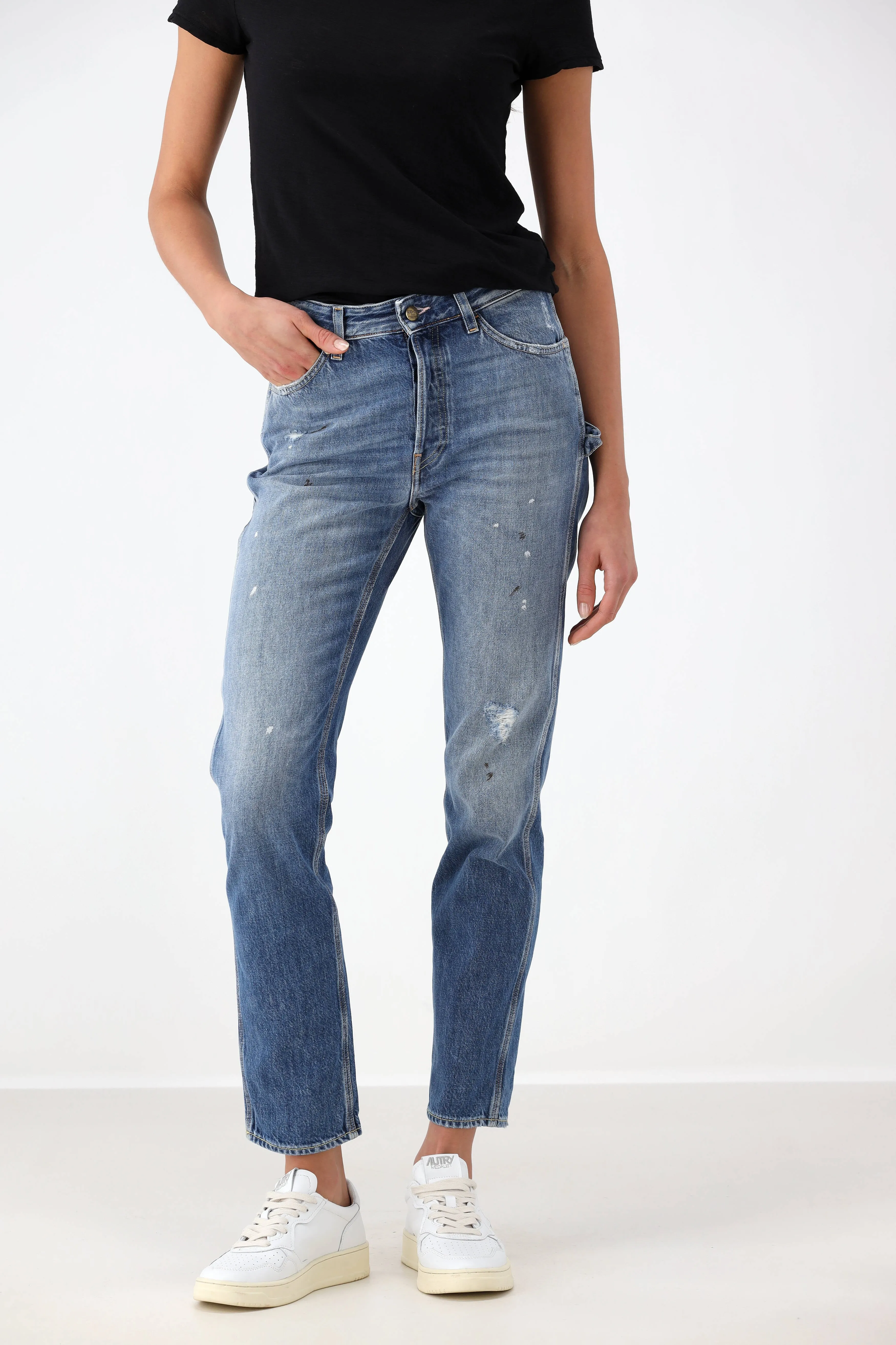 Jeans Cropped in Farmer Light Blue