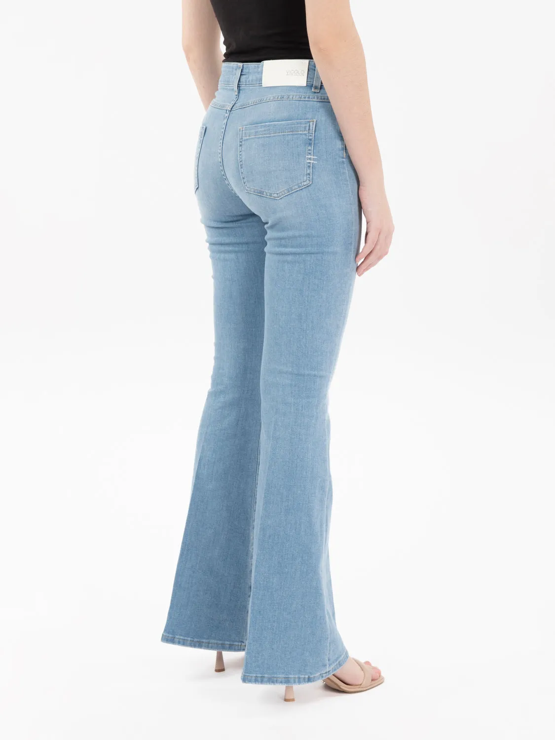 Jeans Gisele flare denim chiaro