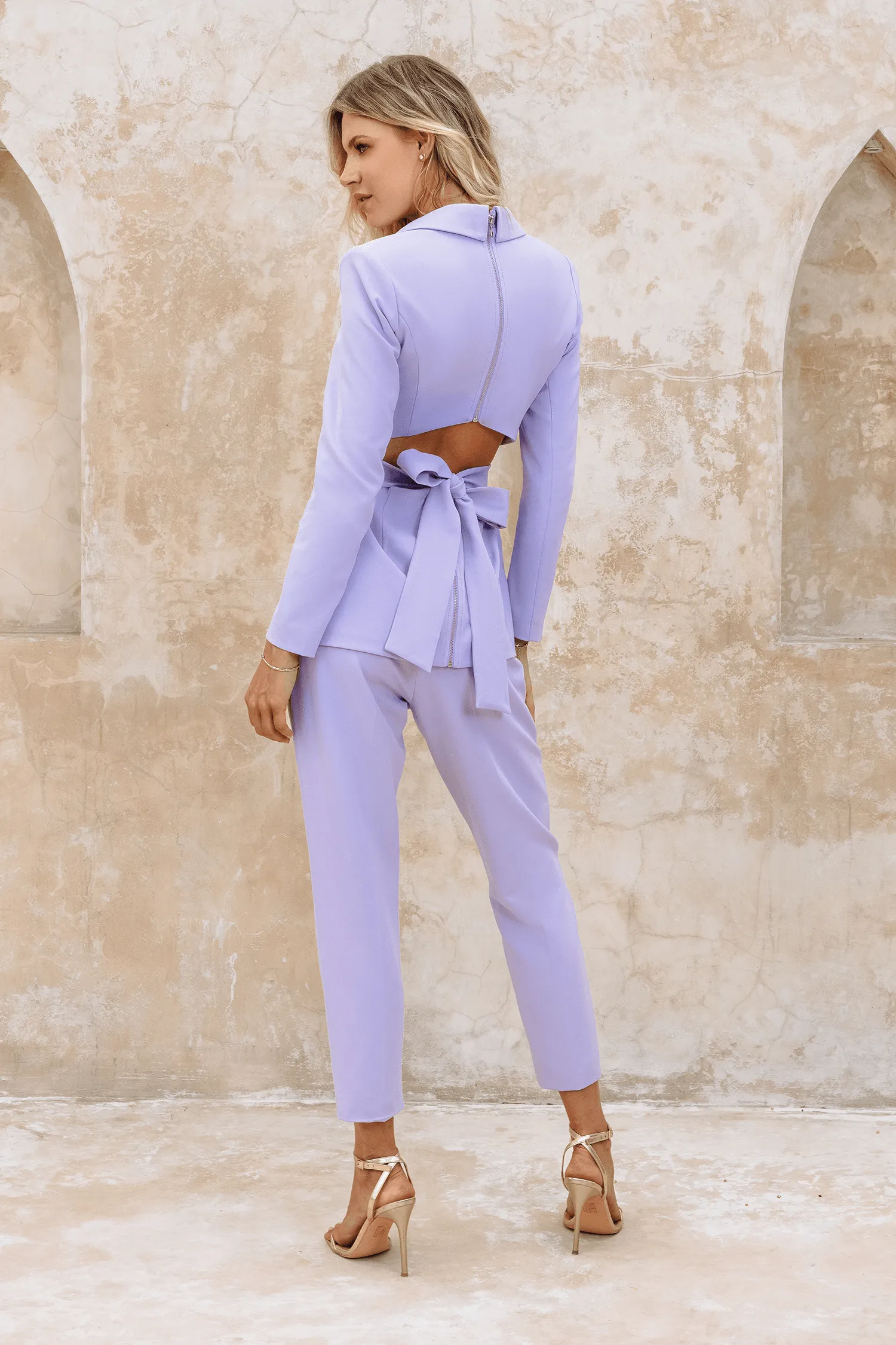 JOY Tapered Trousers In Lavender