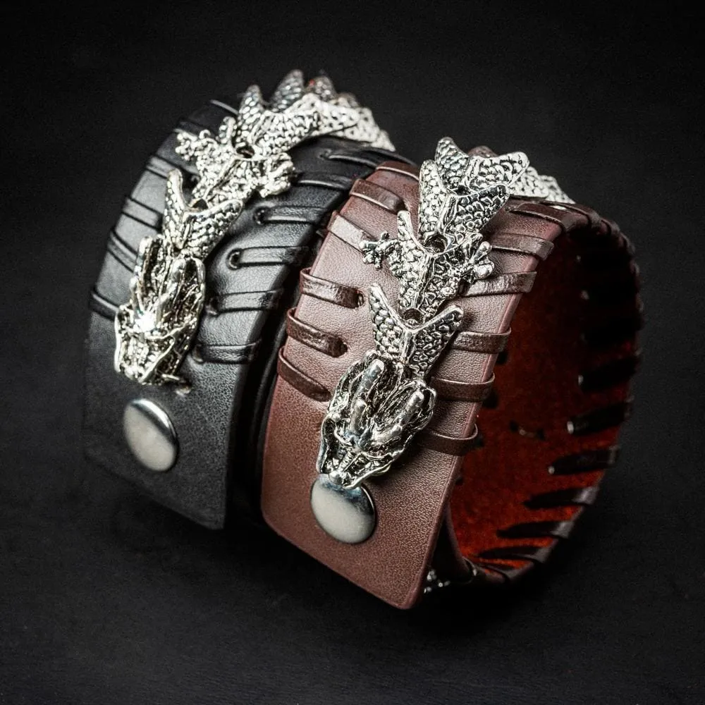 Leather Dragon Cuff