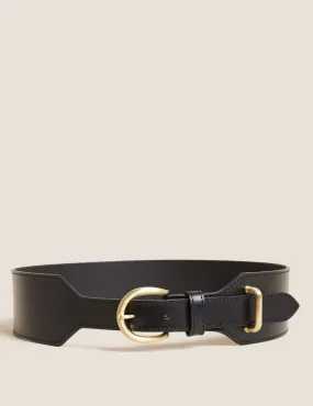 Leather Wide Waist Belt