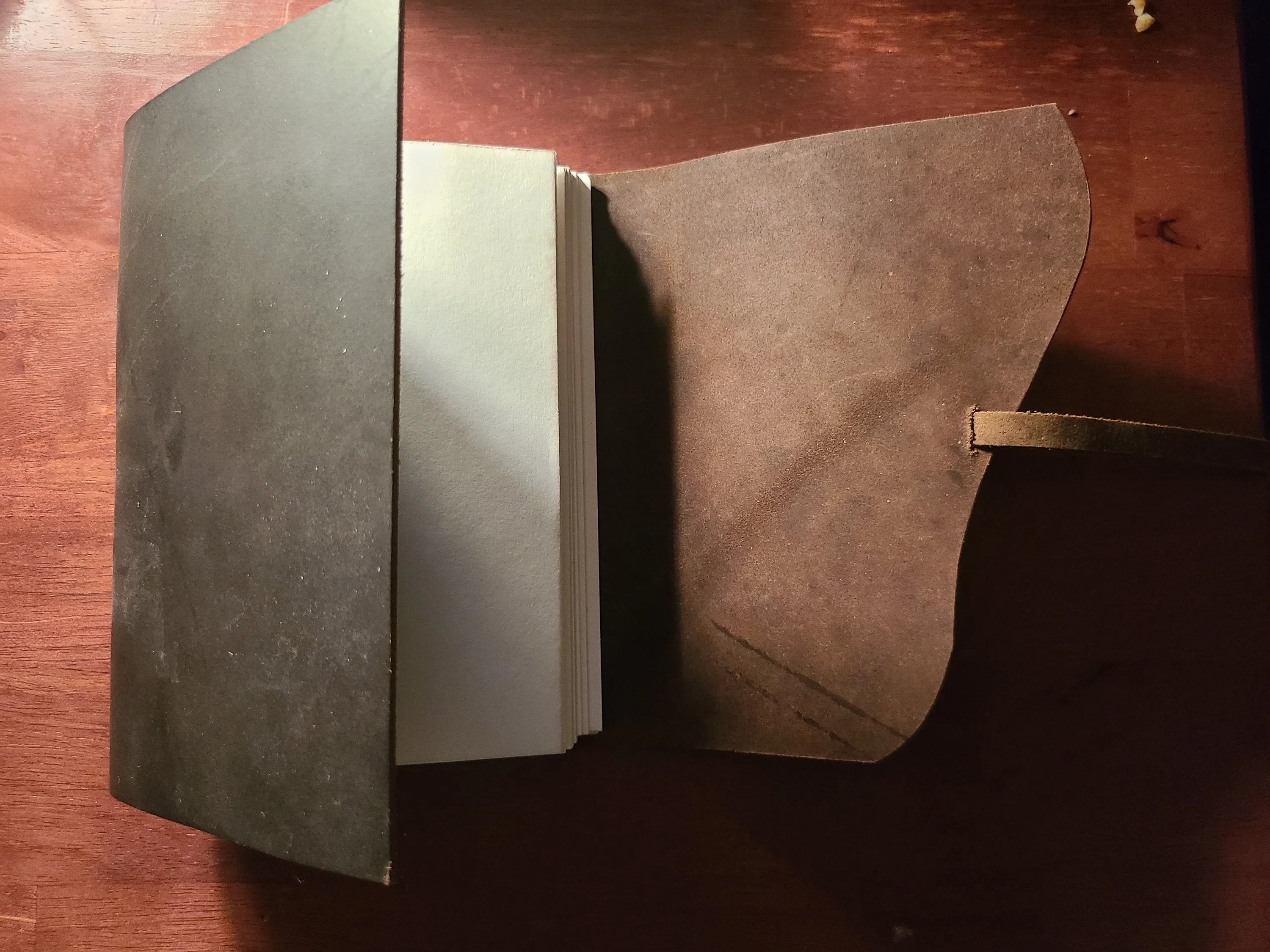 Leather Writing Journal With Leather Strap Closure