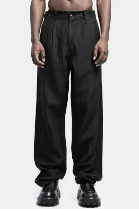 Linen blend pleated trousers