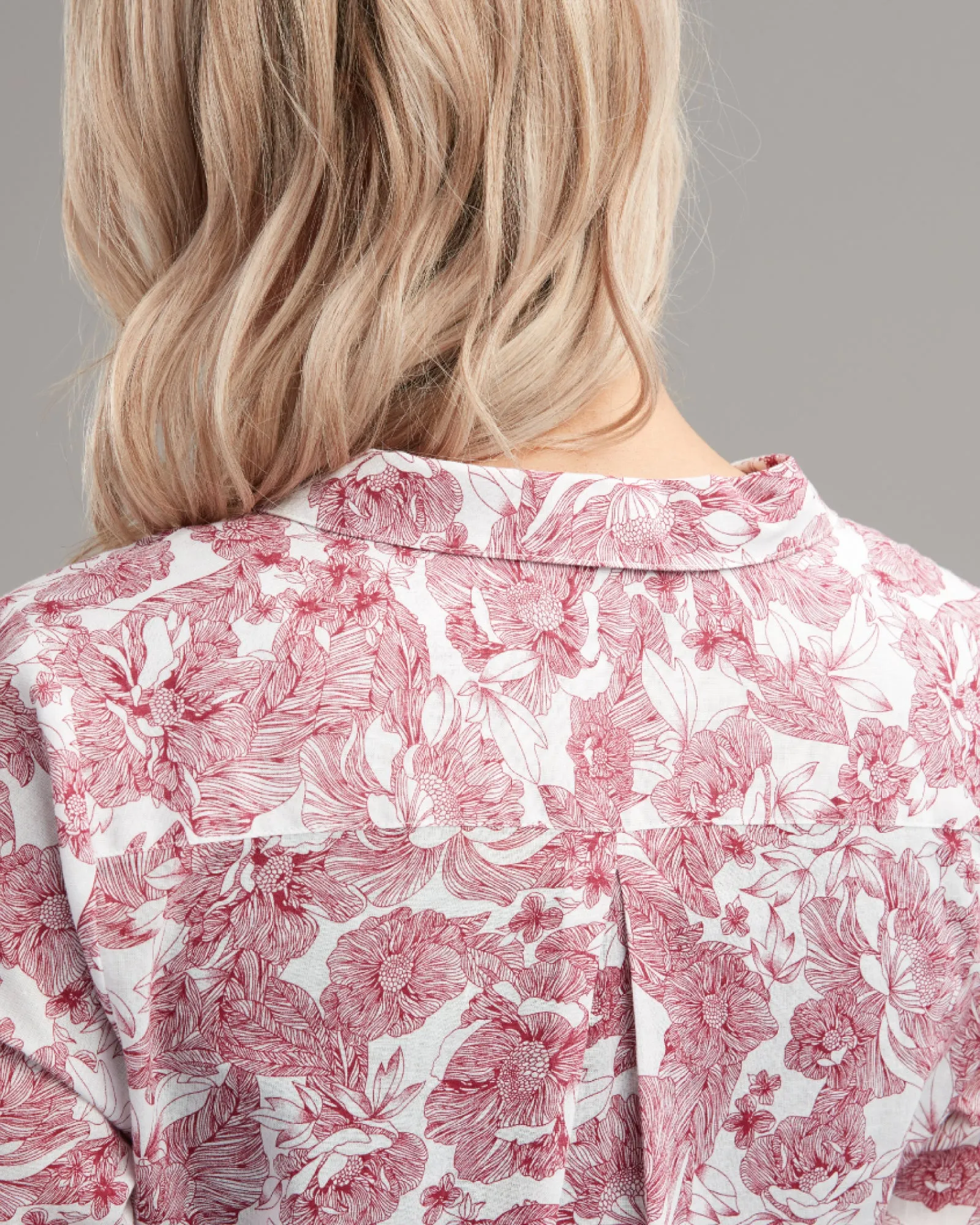 LINEN  COTTON FLORAL SHIRT