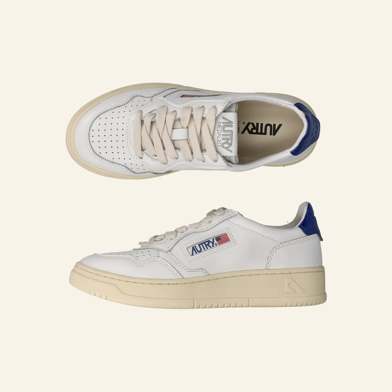 LOW SNEAKER 80's |  White/ Blue