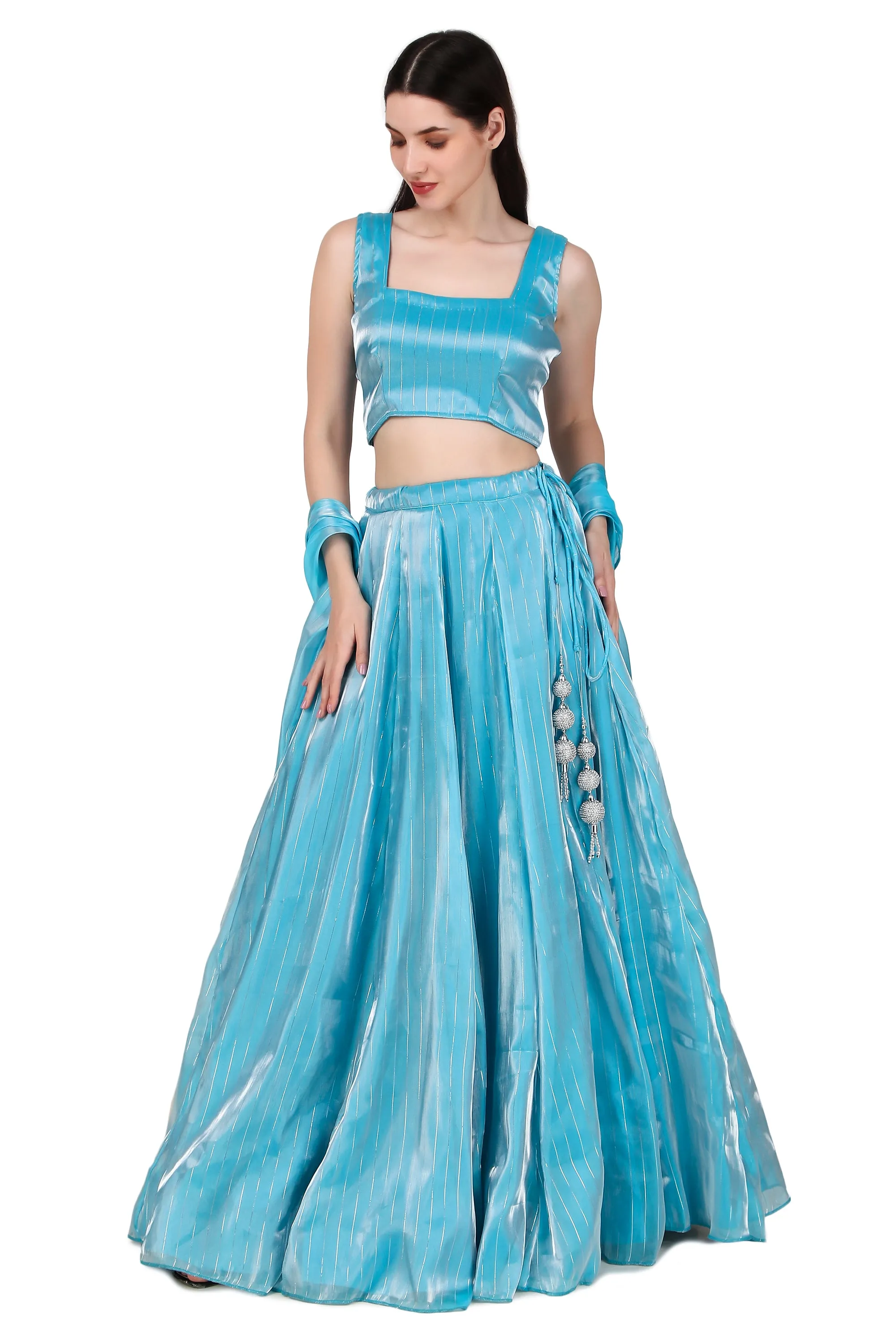 Magnetism blue Lehenga choli for Women