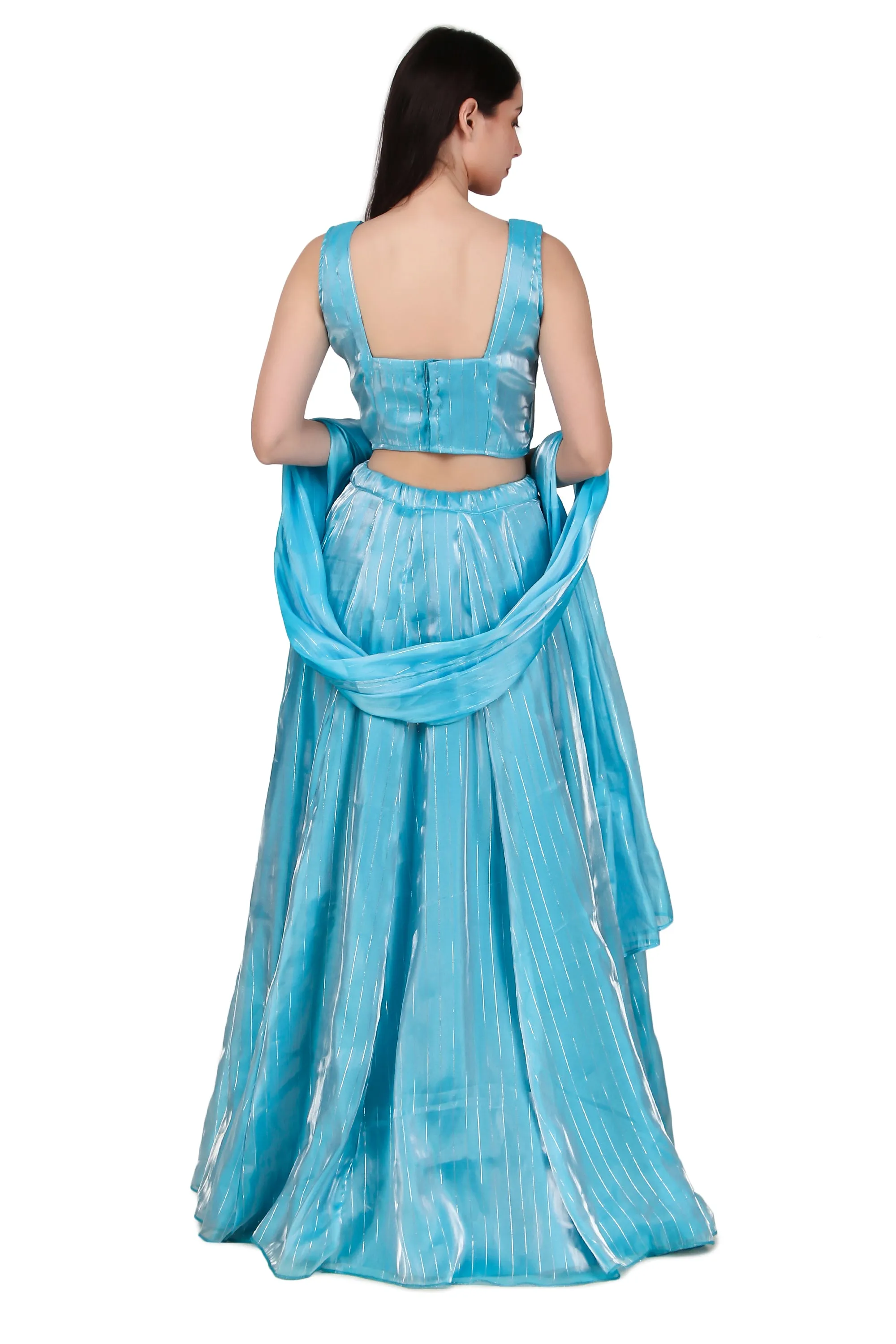 Magnetism blue Lehenga choli for Women