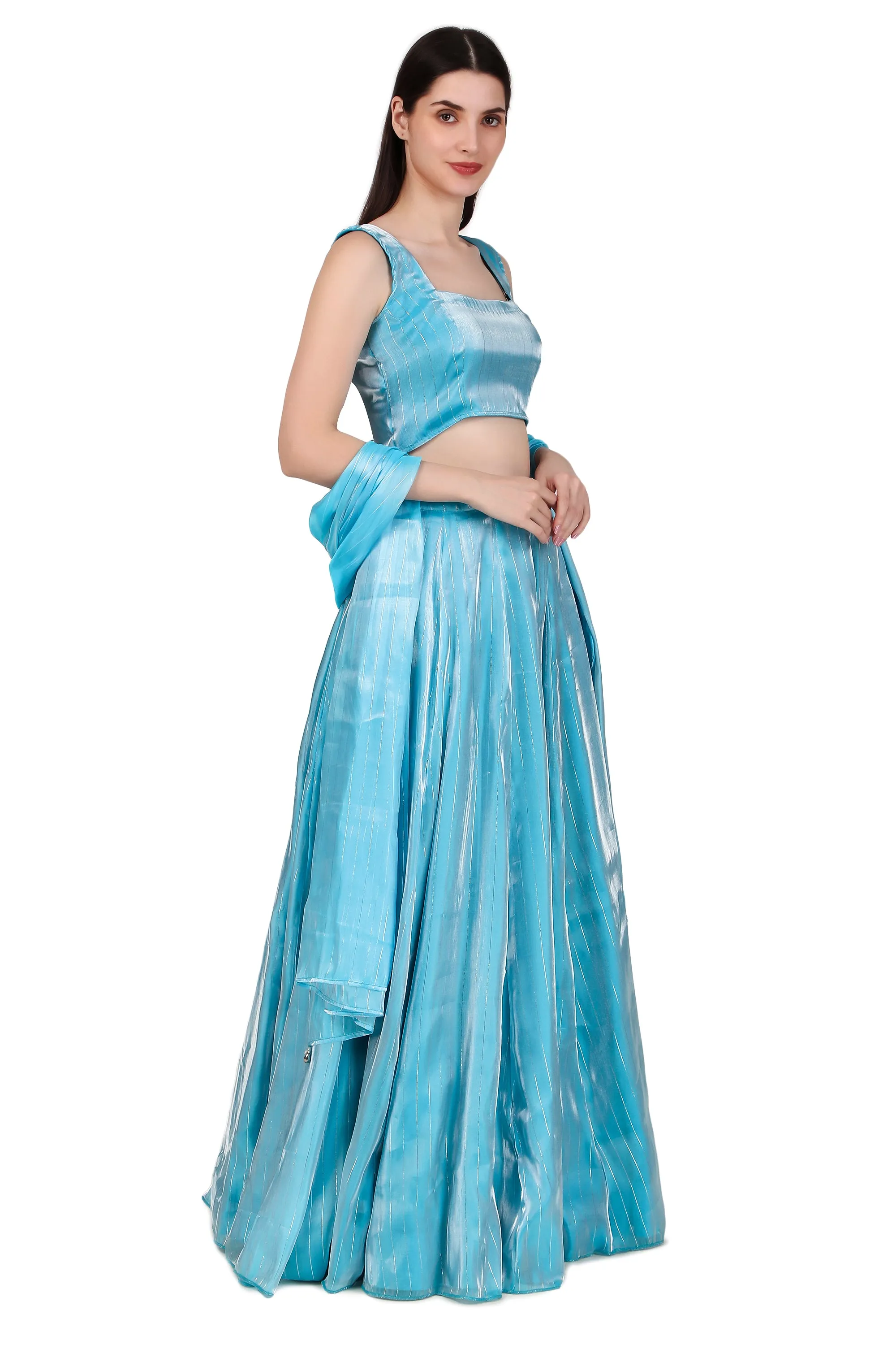 Magnetism blue Lehenga choli for Women