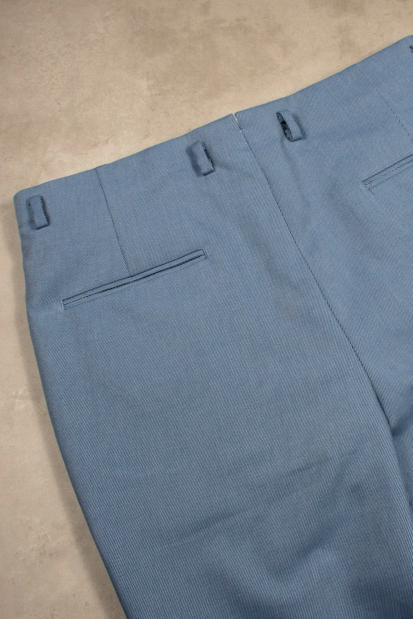 Malcolm Light Blue Twill Cotton Trousers MTC0839