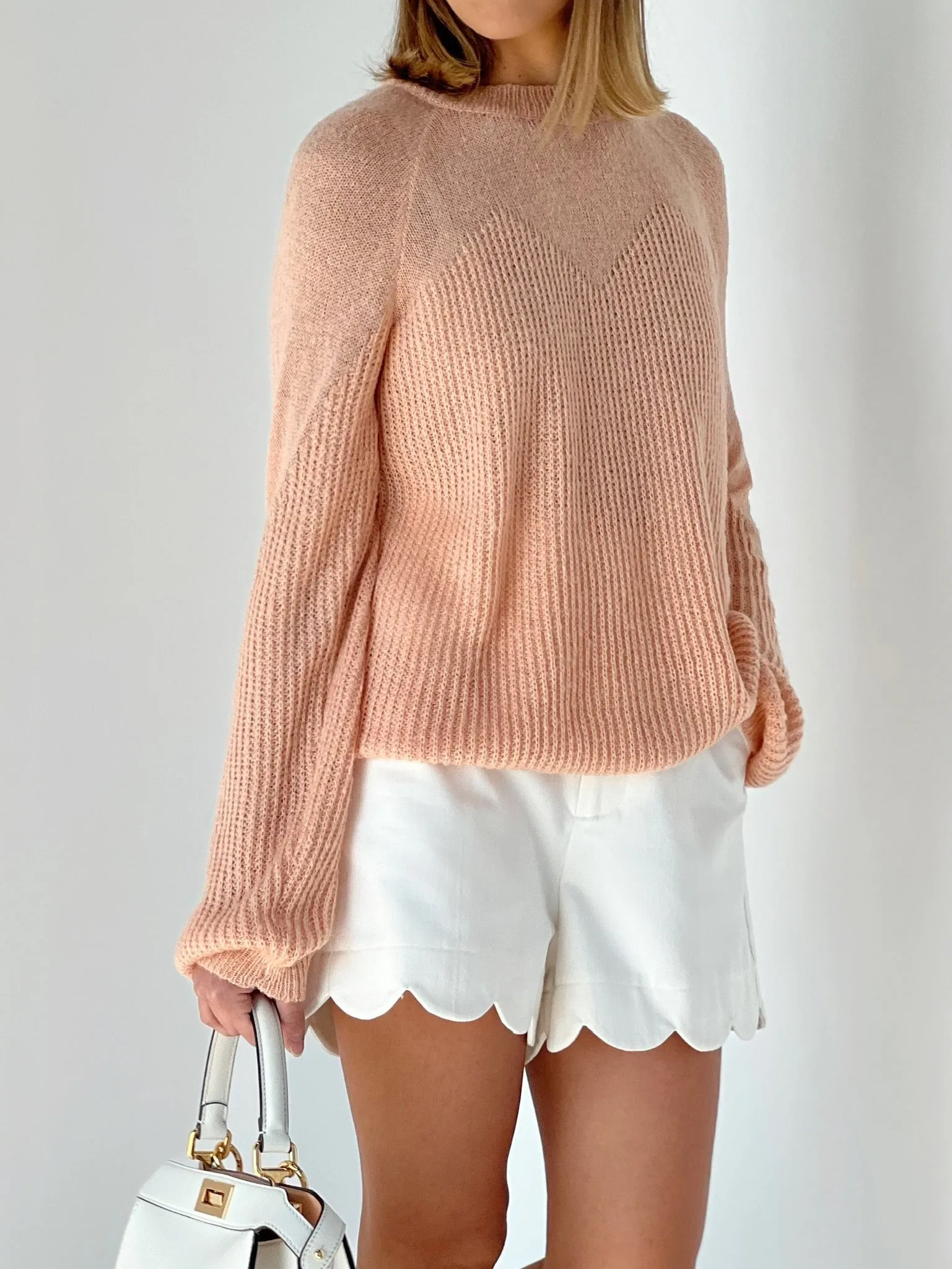 Marsa Contrast Sweater | Apricot